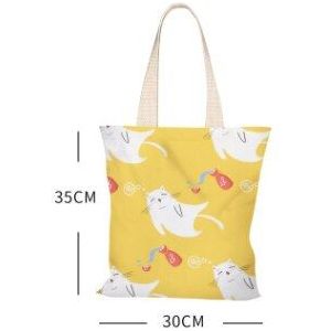 Japanse Kleine Verse Canvas Dames Schoudertas Cartoon Leuke Kat Tote Bag Canvas Tas Student Doek Bag