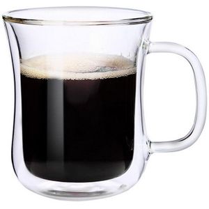 Hittebestendige Dubbele Wand Glazen Beker Bier Espresso Koffie Beker Set Handgemaakte Bier Mok Thee Glas Whisky Glas Cups drinkware