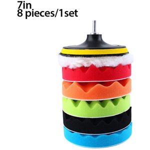 8 Stuks Auto Polijsten Pads Set Wax Zelfklevende Polijstmachine Discs Kit Meubels Reinigen Wielen Buffer Accessoires