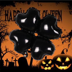 50 stuks Halloween Klavertje Vier Hart Ster Ballonnen Halloween Decoraties Folie Helium Ballon Opblaasbare Speelgoed Feestartikelen