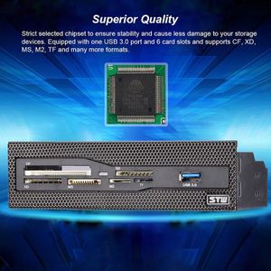 ALLOYSEED - 5.25" Internal Card Reader - Geheugenadapter - Ondersteuning CF XD MS M2 TF SD