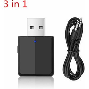 Kebidu 3 In 1 Bluetooth Zender Ontvanger Draadloze Bluetooth 5.0 Adapter Mini 3.5 Mm Aux Stereo Voor Auto Muziek Voor tv