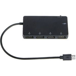 Micro Usb Otg 4 Port Hub Power Opladen Adapter Kabel Adapter Oplader Voor Windows Android Mobiele Smartphone Tablet