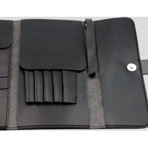 Cpdd Opvouwbare Haar Schaar Zak Pu Lederen Schaar Pack Kapper Kappers Tool Pouch Case