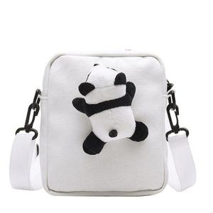 Leuke Panda Pop Eenvoudige Schoudertassen Voor Vrouwelijke Leuke Mobiele Telefoon Messenger Bag Mode Handig Crossbody Tassen