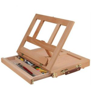 Desktop Veldezel Draagbare Schilderen Doos Hout Stand Schilderen Koffer Art Supplies