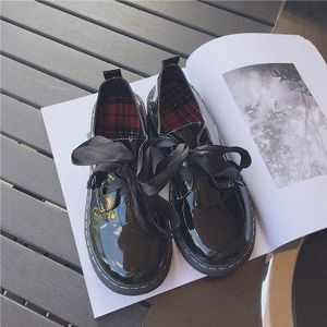 Lente En Herfst Koreaanse Versie Van De Ronde Kop Martin Schoenen Japanse Retro Harajuku Dikke Zolen Vrouwen schoenen