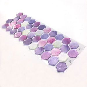 3D Mozaïek Pvc 3D Waterdicht Badkamer Stickers Zelfklevende Backsplash Peel Stick Panel Vinyl Tegels Behang Decoratie