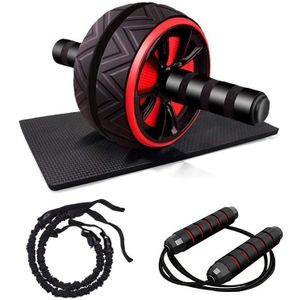 Ab Wiel Thuis Gym Roller Workout Machine Weerstand Bands Springtouwen Fitness Apparatuur Voor Mannen Vrouwen Buikspieroefening