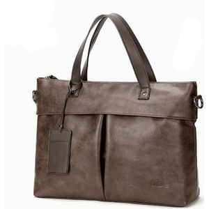 DIDE Lederen 15 Inch Top-Handvat Handtas Bedrijfsaktentas mannen Crossbody Schoudertas Mannelijke Messenger Bags Laptop Pack