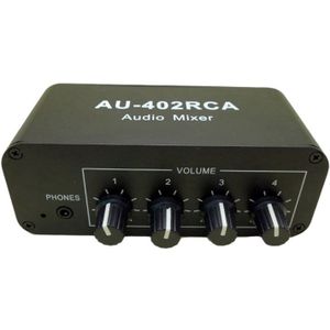 Multi-Source Rca Mixer Stereo Audio Reverberator 4 Ingang 2 Uitgang Audio Switch Switcher Driver Hoofdtelefoon Volumeregeling