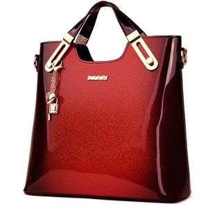 Luxe Vrouwen Lederen Handtassen Crossbody Tas Lakleer Dames Schoudertas Tote Sac A Main