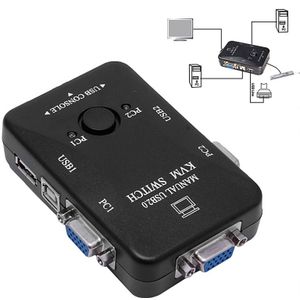 R9JA 2 Port Usb 2.0 Kvm Vga Switch Box Voor 2 Pc Printer Muis Toetsenbord Monitor Handleiding