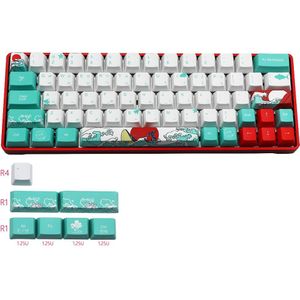 Mechanische Toetsenbord Coral Zee Keycap Dz60/Poker/GK61/GK64 Dye Sublimatie Pbt Keycap Oem 71 Sleutel Koreaanse japanse Karakter