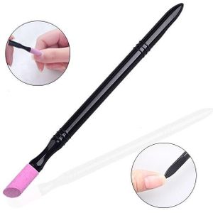 1Pc Quartz Stone Nail Cuticle Care Reparatie Scrub Remover Manicure Tool Stick Pen Remover Nail Art Pusher Polish Gel salon Gereedschap