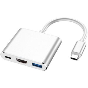 Usb C Hdmi Type C Hdmi Mac 3.1 Converter Adapter Usb Hub Type C Naar Hdmi/Usb 3.0/type-C Aluminium Voor Apple Macbook Adapter