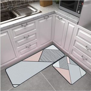 Bubble Kus Keuken Mat Nordic Mode Tapijt Geometrische Lijnen Roze Keuken Tapijten Entry Mat Anti-Slip Matten Slaapkamer Bed matten