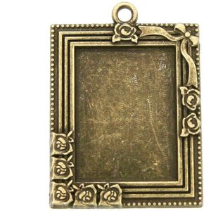 10pcs Retro Antieke Bronzen MINI Schilderij Frame Creatieve Decoratieve DIY Fotolijst Hanger Woondecoratie Onderdelen