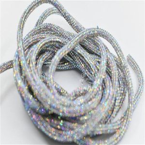 5 yards Crystal strass Glanzende Glitter Touw chain Bridal Applique Voor Sieraden Maken