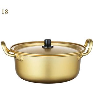 Korea Non-stick Goud Soeppan Aluminium Melk Pot Soeppan Fornuis Salade Instant Noodle Kom Keuken Koken Gereedschap 14-20 cm