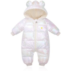 Baby Meisjes Romper Winter Heldere Kleur Met Hooded Verdikte Warm Jumpsuits Kostuum Voor Peuter Jongens Uitloper Wind Proof Snowsuit