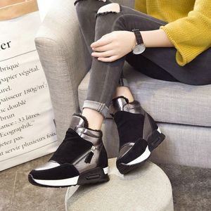 Brand Classic Vrouwen Hoge Top Casual Sneakers Schoenen Wiggen Verborgen Hak Platform Hoogte Toenemende Flats Warme Schoenen Tyh78