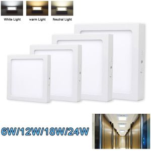 1 Pcs Led Plafondlamp Vierkante Platte Led Surface Mount Plafond Lamp Voor Badkamer Keuken Woonkamer