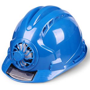 Solar Power Zonnebrandcrème Helm Werkplek Outdoor Veiligheid Met Fan Verstelbare Harde Hoed Bouw Fietsen Beschermende Ventileren