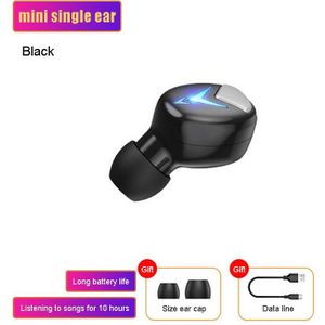 S600 Bluetooth Oortelefoon Mini Single Ear Hoofdtelefoon Sport Waterdicht Headsets Ruisonderdrukking Oordopjes Voor Android