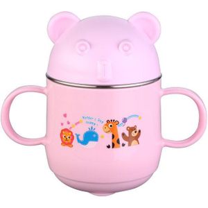 260Ml 304 Roestvrij Staal Kinderen -Proof Mokken Anti-Brandwonden Kleuterschool Baby Drinkbeker Kids Leuke cartoon Cup Drikware