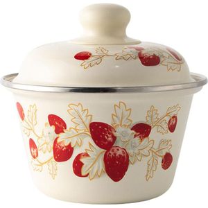 1Pc Vintage Emaille Wastafel Retro Emaille Kom Terrine Pot Met Deksel Keuken Organizer Cocina Gadget Conjuntos
