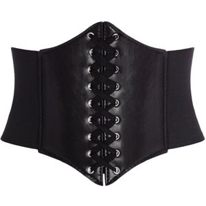 Faja Vrouwen Elastische Afslanken Extra Brede Strakke Corset Lumbale Terug Brede Riem Pu Vrouwelijke Modellering Riem Brede Taille Riem Dames