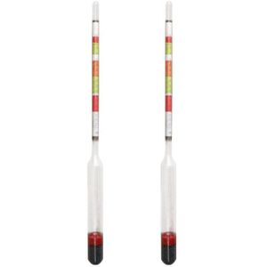 2Pcs Triple Schaal Hydrometer Zelf Gebrouwen Wijn Suiker Meter Voor Thuis Maken Bier