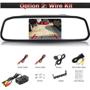 Koorinwoo Draadloze Voor Sony AHD Parktronic Parkeer Sensoren 2 + achteruitrijcamera Met Monitor Spiegel Parking Monitor Speaker