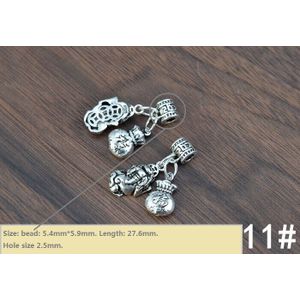100% 925 Zilveren Kroon Charm Diy Armband Charm Geluksbrenger Sieraden Kleine Hanger
