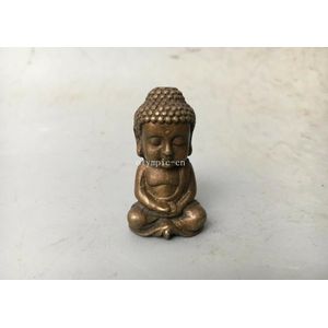 Oude brons koper houtsnijwerk baby Sakyamuni boeddha