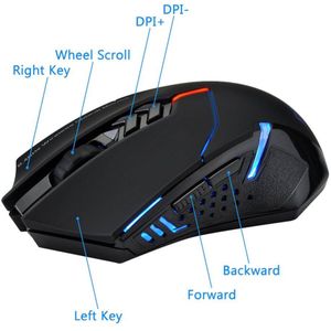Draadloze Gaming Muis Et X-08 2000 Dpi Verstelbare 2.4G Muis Professionele Gamer Muizen Беспроводная Игровая Мышь