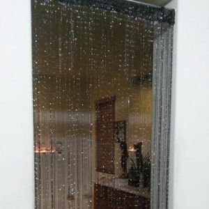 Kristal Kralen Gordijn Deur Room Divider Tassel Fringe Window Panel Glitter String Home Decor Mode Effen Divider 8 Kleuren