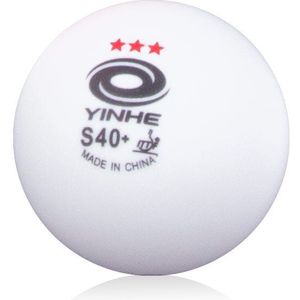 Yinhe 3 Ster Plastic Naadloze Pingpong Bal Aprroved Door Ittf S40 + Plastic Naadloze Witte Ping Ping Bal Tafel tennis Match