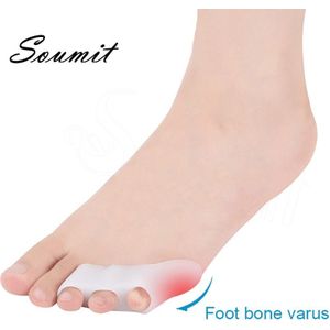 1 Paar Silicone Gel Teen Separator Inlegzolen Voor Vrouwen Hoge Hakken Side Pijnbestrijding Orthopedie Protector Schoenzool Plantillas