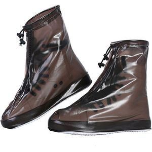 Waterdichte schoen covers Draagbare riem herbruikbare schoen covers Rits transparante Unisex Regenhoes voor Schoenen Accessoires L0529