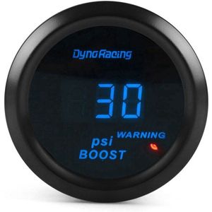 Dyno Racing 2 Inch 52Mm Knop Type Plastic Montage Digitale Display Psi Booster Meter
