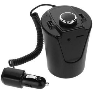 Auto Bluetooth Fm-zender Modulator 3.5Mm Aux MP3 Speler Handsfree Car Kit Cup Patroon 2 Usb Autolader adapter