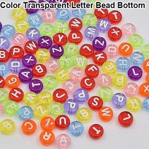 100 Pcs Spacer Acryl Kralen Kubus Alfabet Letter Armband Sieraden Maken Diy