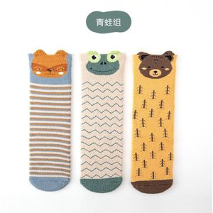 3 Paar/partijen Jongens Badstof Verdikte Kinderen Straight Sokken Winter Warm Kinderen Sokken Drie-Dimensionale Cartoon Baby Sokken