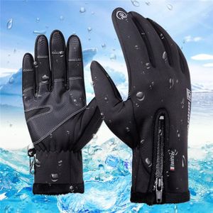 Unisex Outdoor Waterdicht Touchscreen Handschoenen Wind-proof Fleece Gevoerde 5-vingerige Thermische Handschoenen Voor Fietsen Klimmen skiën
