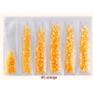 1 Bag 6 Size SS6-SS20 Fluorescerende Strass Kristallen Non Fix Platte Achterkant Nail Rhinestones Multi-Size Neon 7 Kleur Nagel Steen