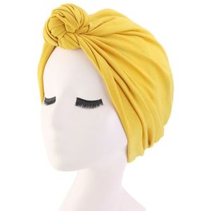Vrouwen Stretch Tulband Hoed Bohemian Stijl Hoofd Wrap Knot Tulband Afrikaanse Twist Headwrap Dames Haar Accessoires India Hoed Chemo Cap