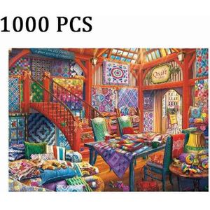 Legpuzzels 1000 Stuks Quilt Winkel Assembleren Foto Speelgoed Quilt Kids Relief Speelgoed Stress Puzzels Puzzels Voor Volwassenen Jigsaw E5N2