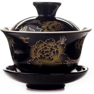 Chinese Terrine Cup Keramische Theepot Waterkoker Dragon/Pioen Chinese Stijl Kung Fu Thee Sets Best Wedding Voor vrienden D007